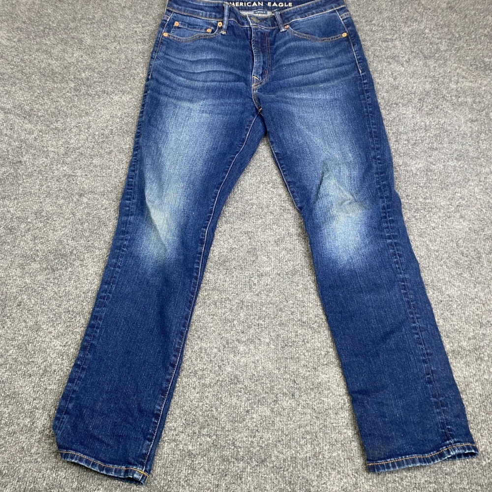 American Eagle Airflex+ Slim Jeans Mens 32x30 Dark Wash Blue Denim 0117-5485